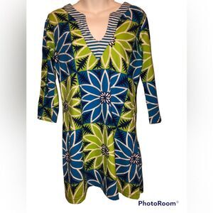 Joyous & Free Sequin 3/4 Sleeve Stretch Knit Tunic Sz M